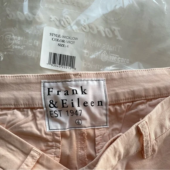 Frank & Eileen Pink Straight Leg Pants Lightweight Casual - Picture 6 of 7